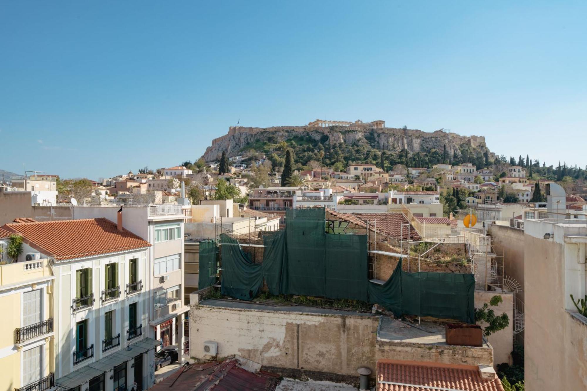 Penthouse Apartment Balcony Acropolis View