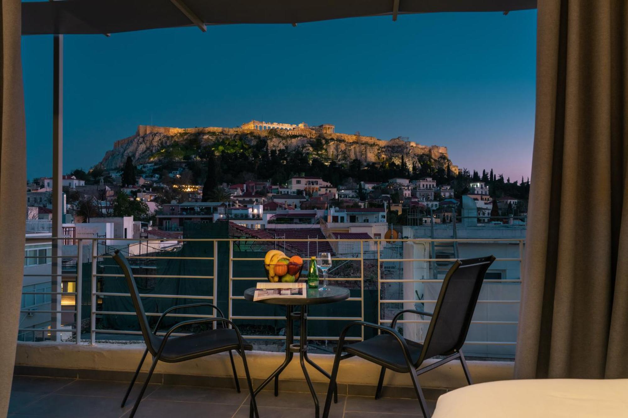 Penthouse Apartment Balcony Acropolis View